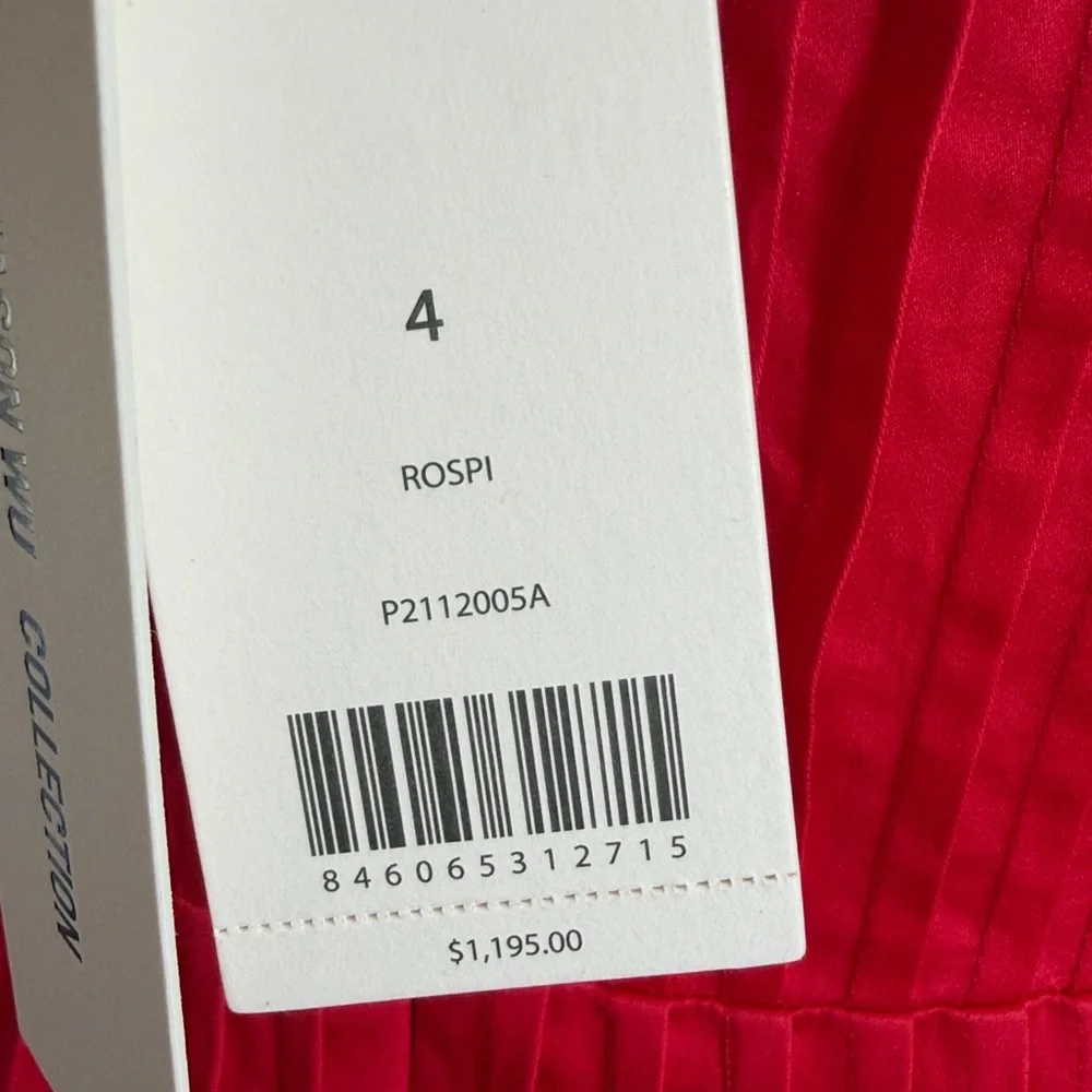 Jason Wu Off the Shoulder Pintucked Red Midi Dress - Picture 6 of 12